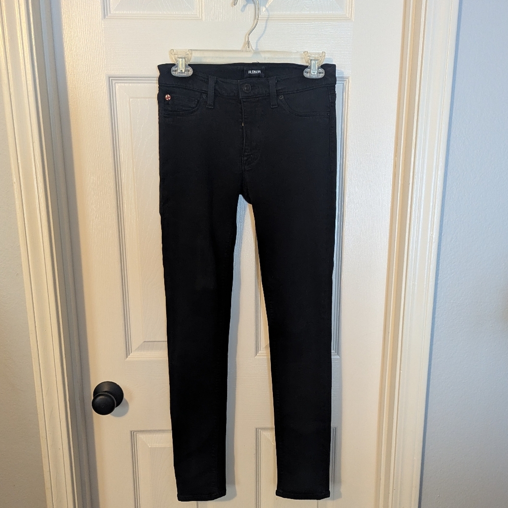 Hudson Jeans Nico Midrise Super Skinny In Black, Sz 27
